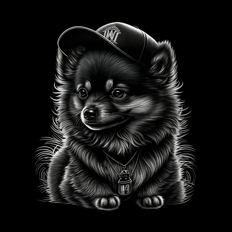 Spitz nain à casquette