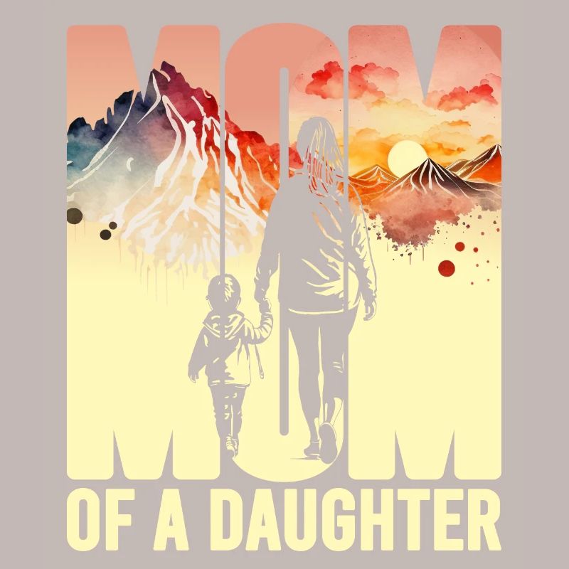 Mutter mit einer Tochter Muttertag Berge Mama Kind