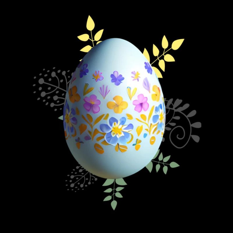 Oeuf de Pâques floral