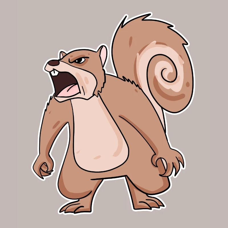wütendes Eichhörnchen