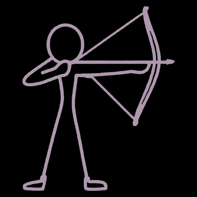 Strichmännchen Bogen Bogenschießen Bogenschütze