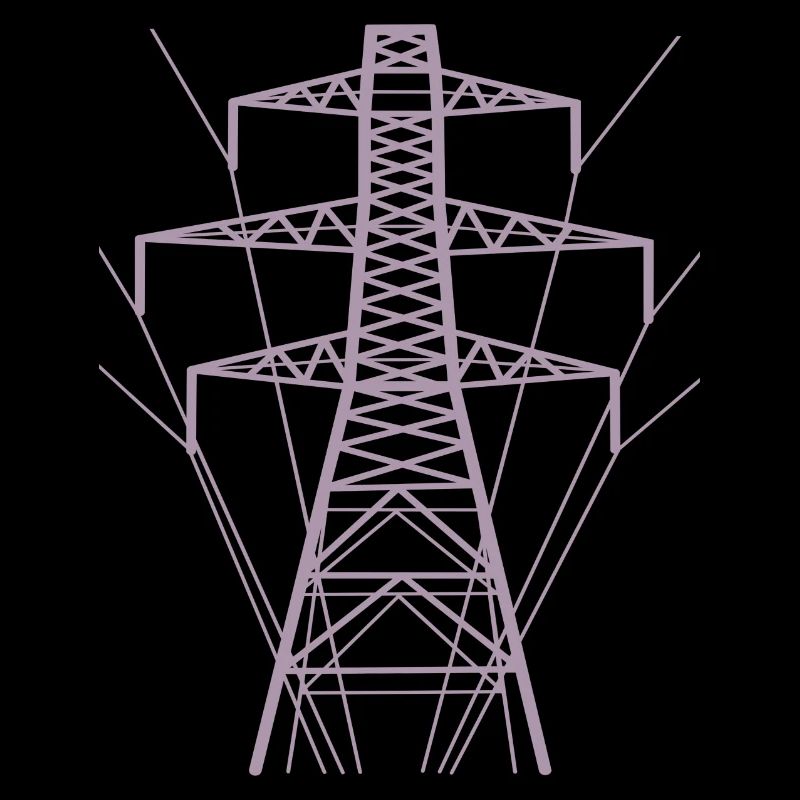 Silhouette de poteau électrique blanc