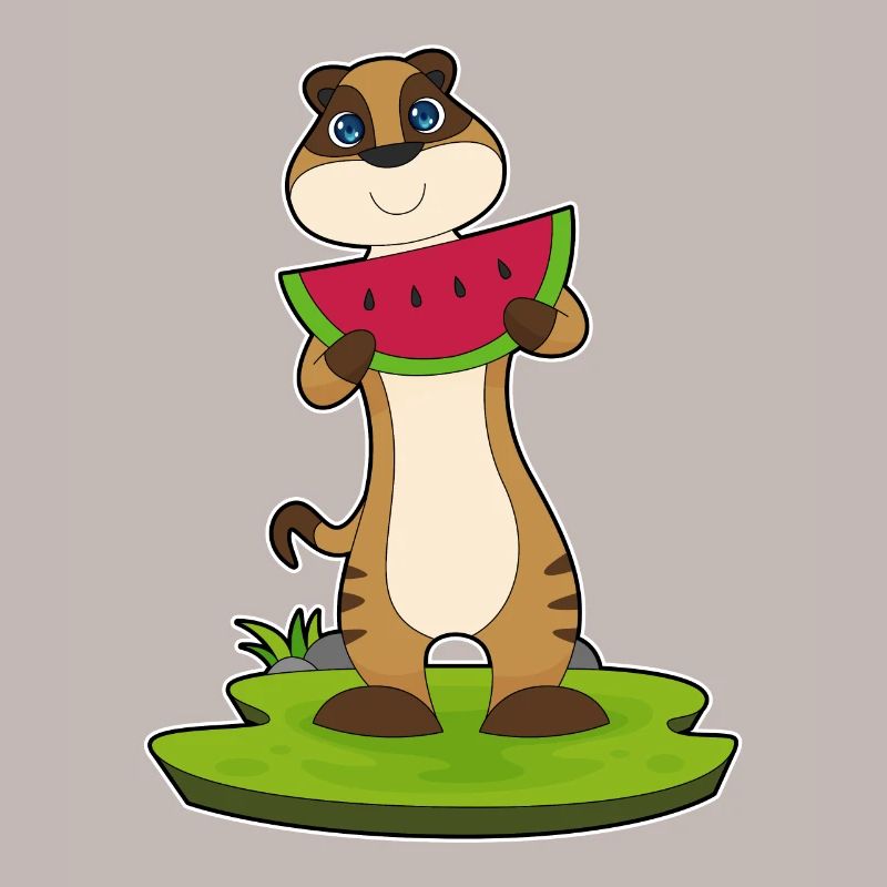 Suricate fruit de pastèque