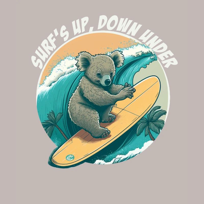 Down under surfender Koalabär