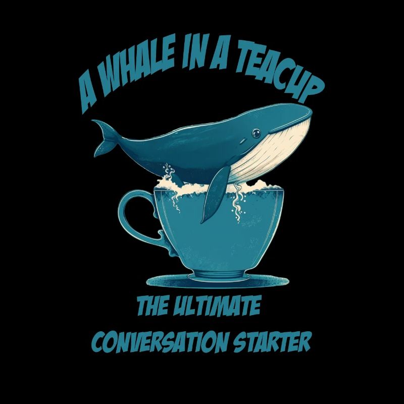 Baleine dans une tasse de thé démarreur de conversation