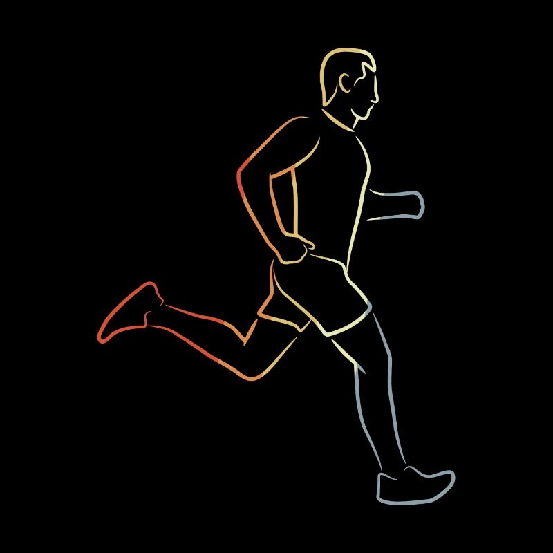 Lustiger Läufer Junge