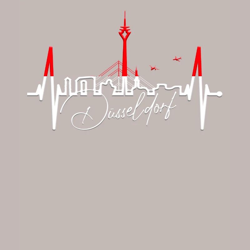 Düsseldorf Skyline Herzschlag Liebe Düsseldorfer