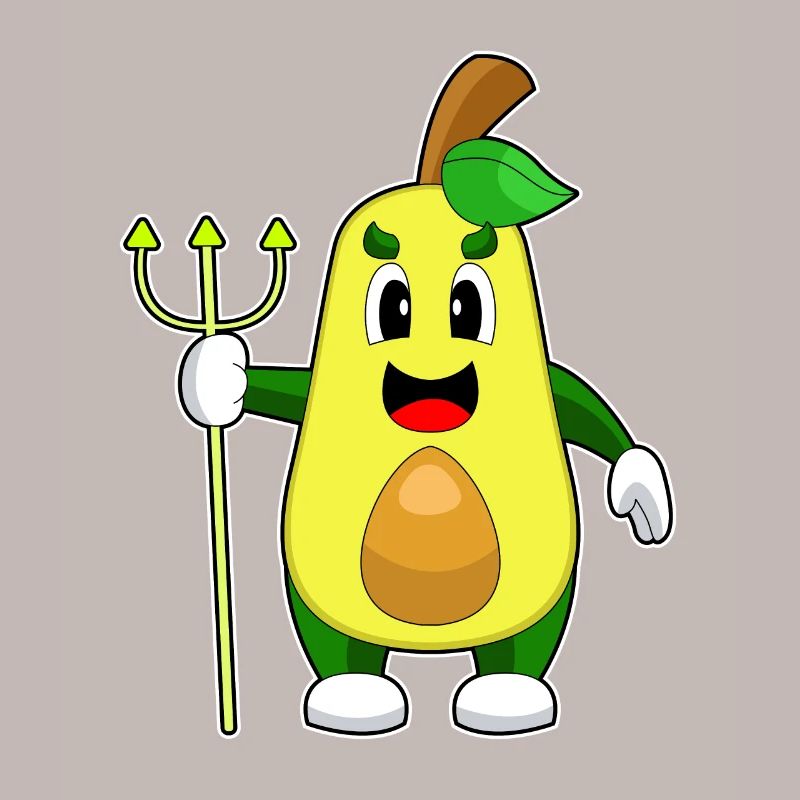 Avocado Halloween Devil