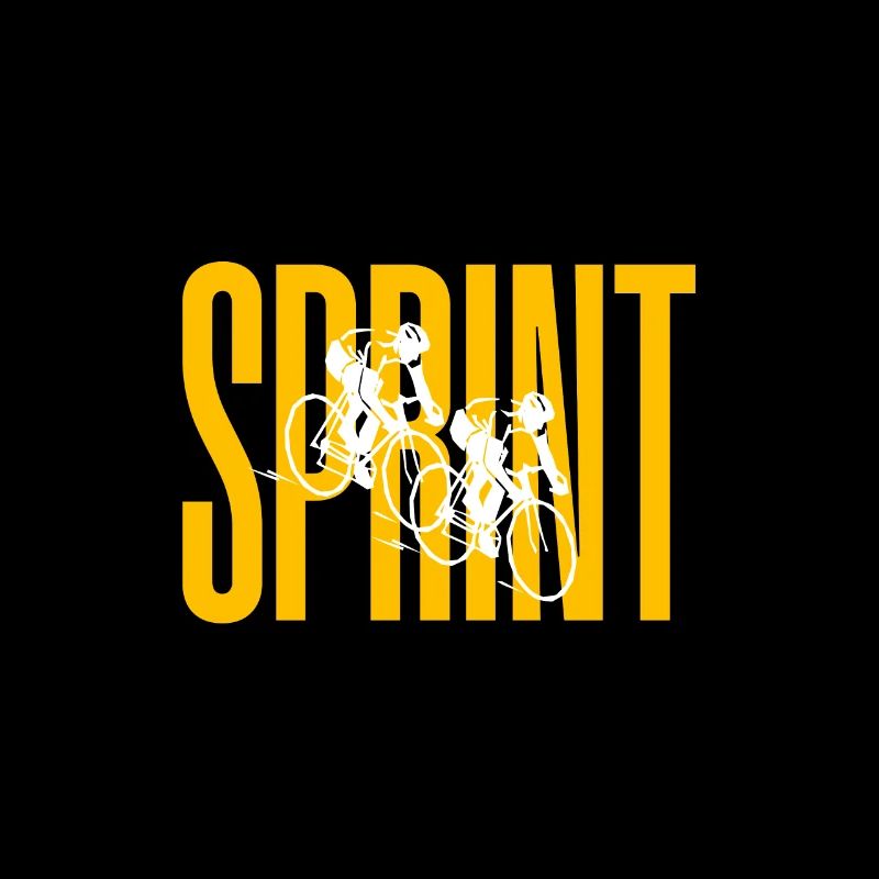 Course cycliste Sprint Silhouette