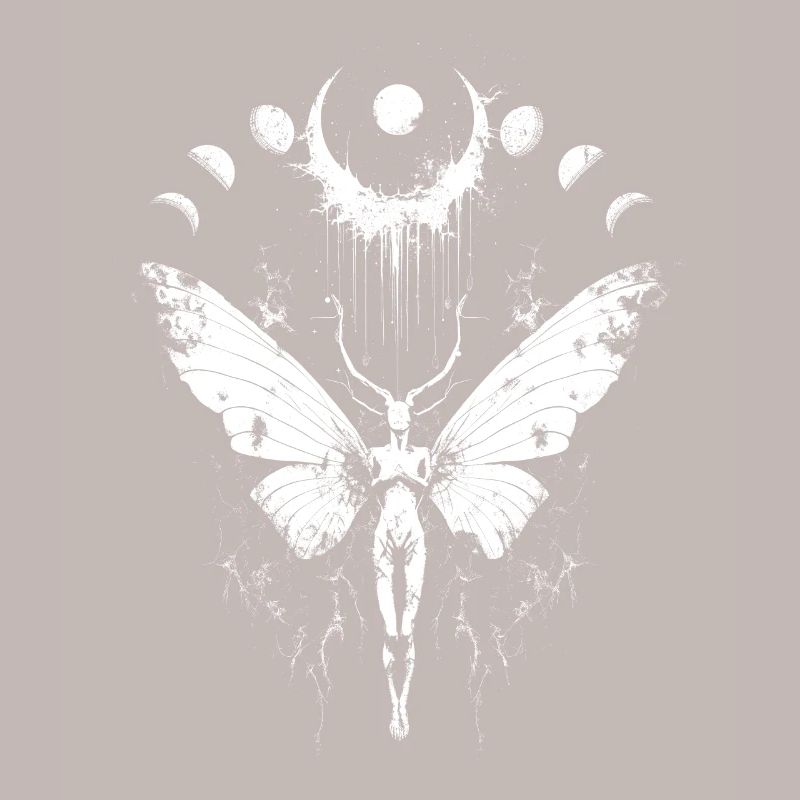 Fairycore Fée Phases de Lune Fée Grunge Gothique