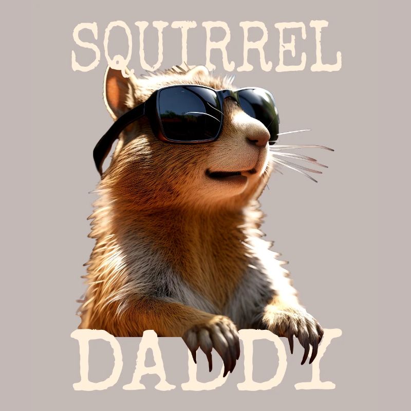 Squirrel Daddy Eichhörnchen Papa Vatertag Dad