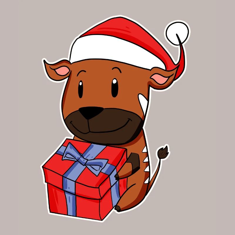 Antilope mit Weihnachtsmütze