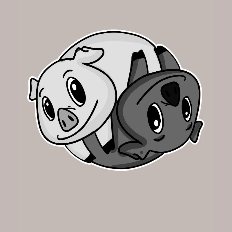 Cochons Yin Yang