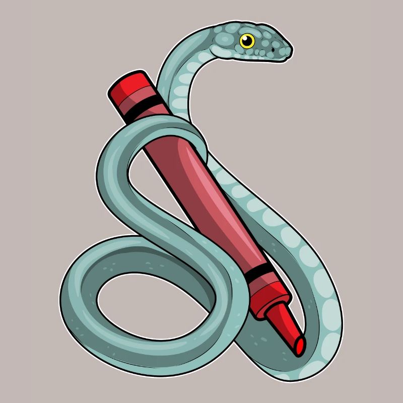 Snake Student Crayon School