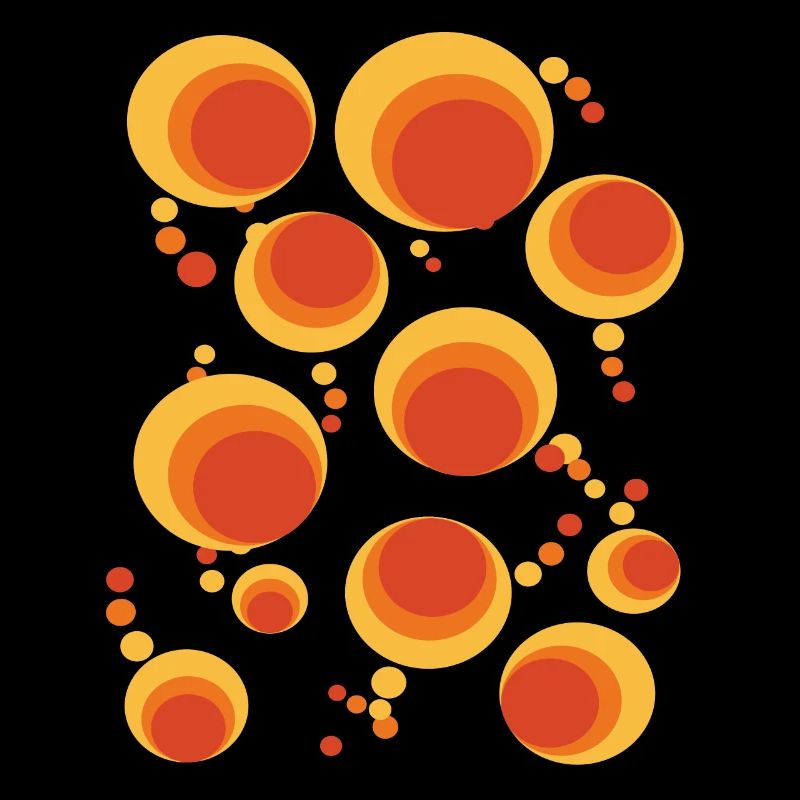 50's 60's Polka Dot Circle Style Pattern