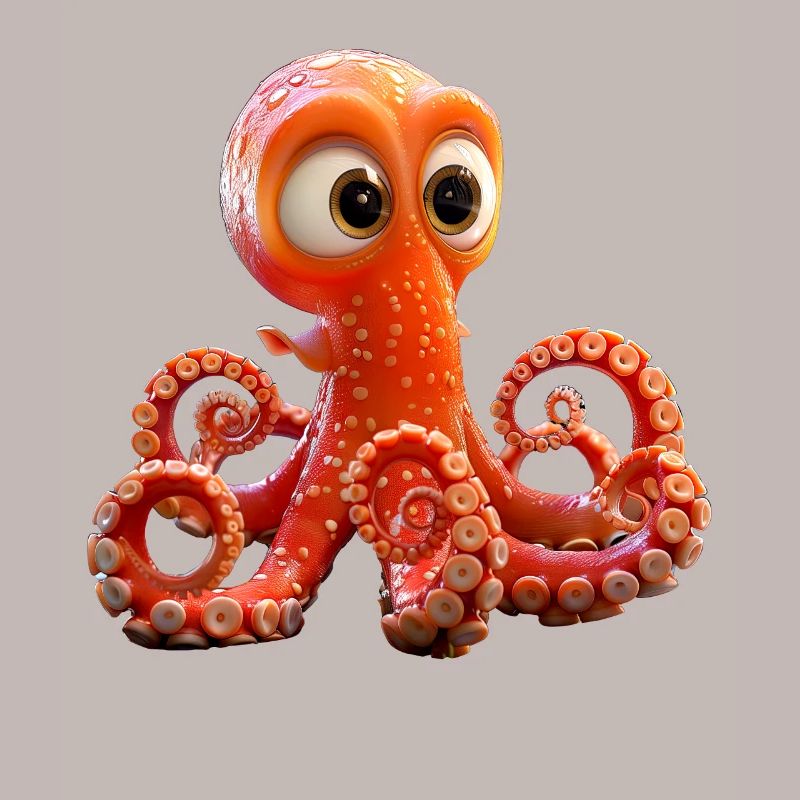 Octopus Small Octopus Cuttlefish Cute Octopus