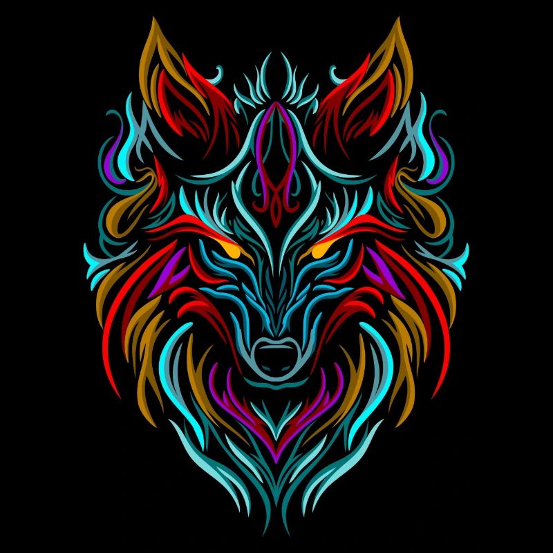 Wolf Tattoo Bunt