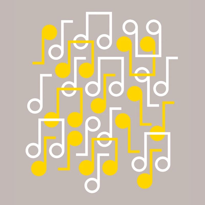 Music Notes Retro Style Pattern