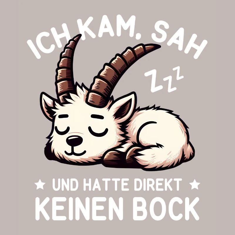 Süßer schlafender Steinbock hat null Bock
