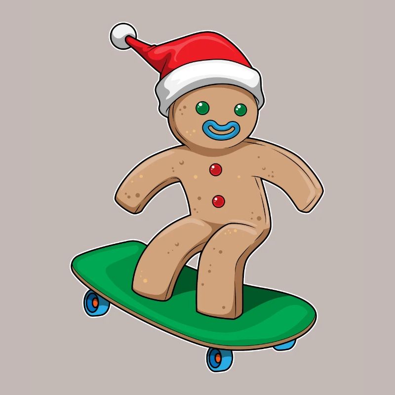 Skateboard de Noël Gingerbread Man