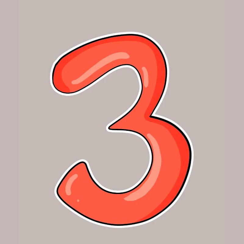Three - 3 - Number 3 - Number 3