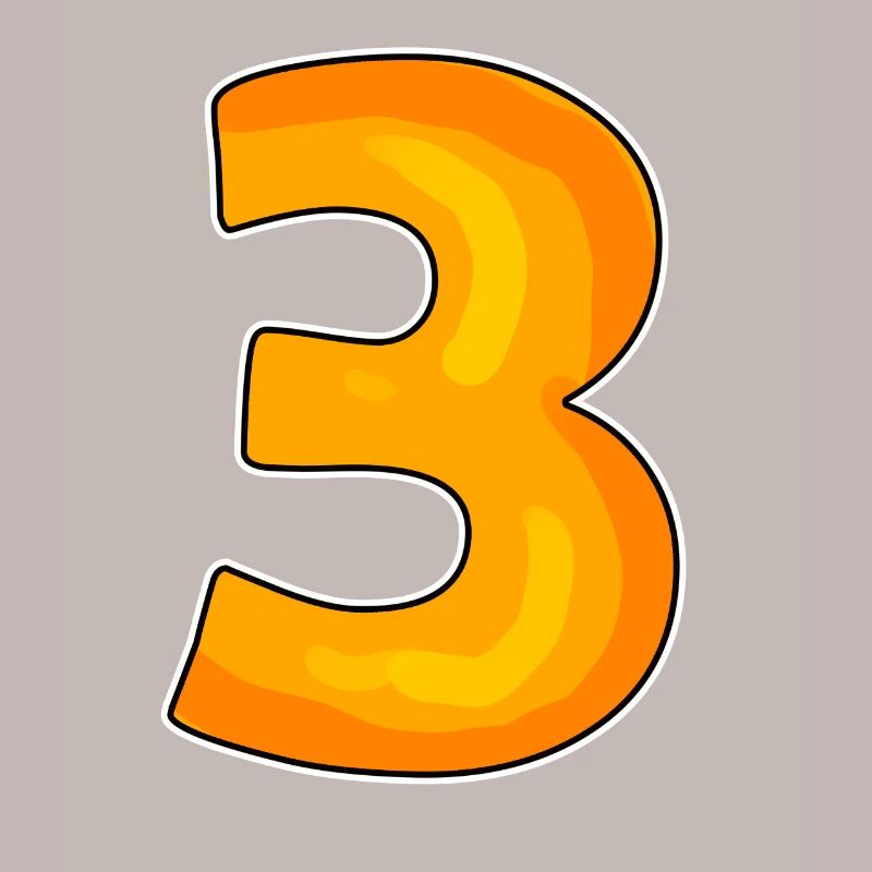 Three - 3 - Number 3 - Number 3