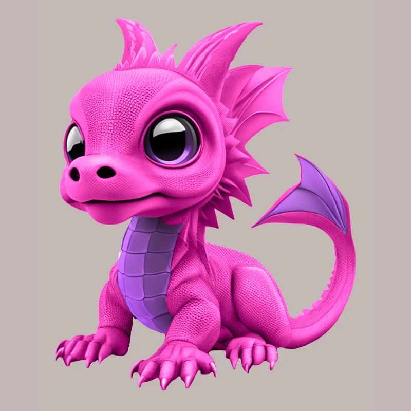 Bébé Dragon Rose | Mignon bébé dragon rose