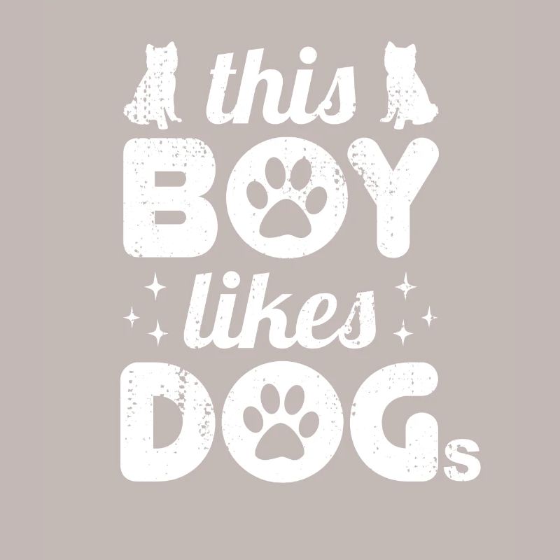 Ce garçon aime les chiens