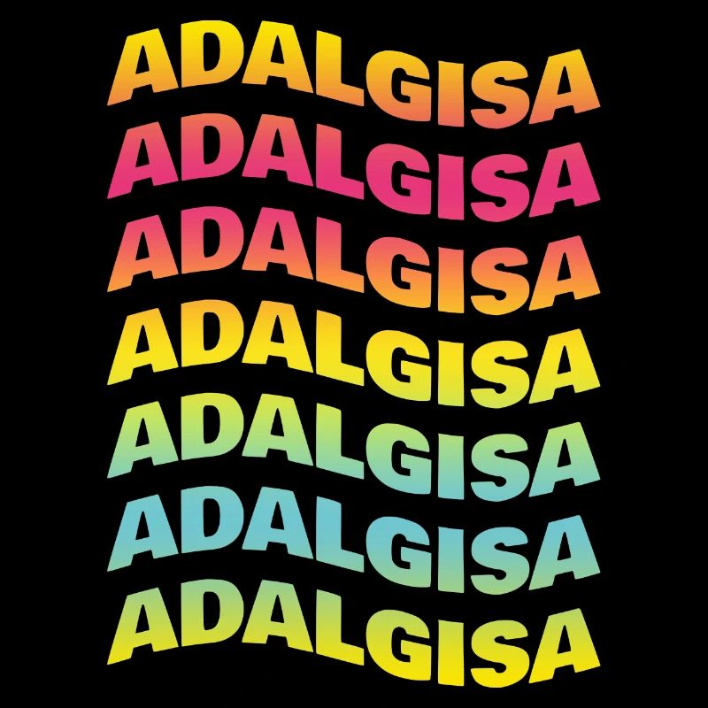 Adalgisa tshirt text wave effect t-shirt-