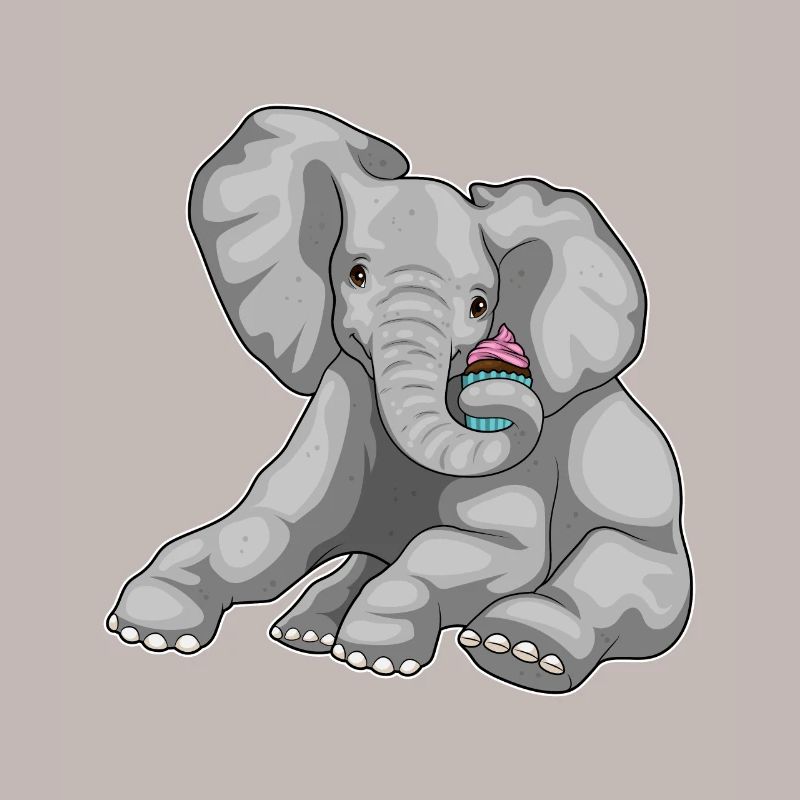 Cupcake éléphant
