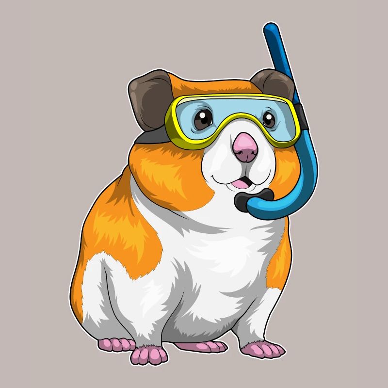 Plongée avec tuba pour hamster