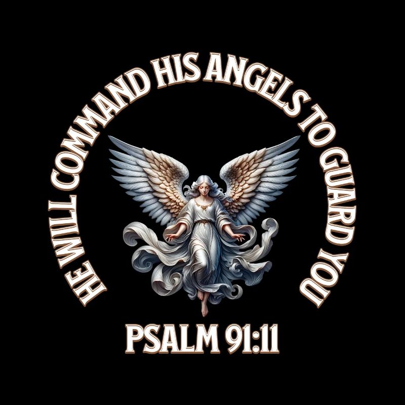 Ange Céleste Psaume 91:11 Design