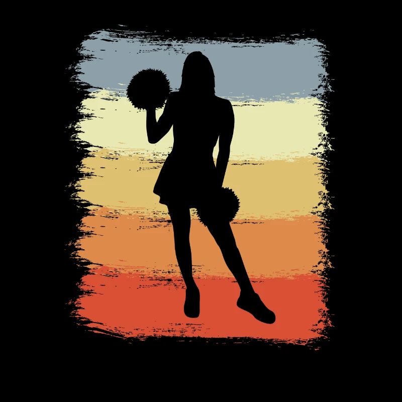 Vintage Cheerleader Drawing