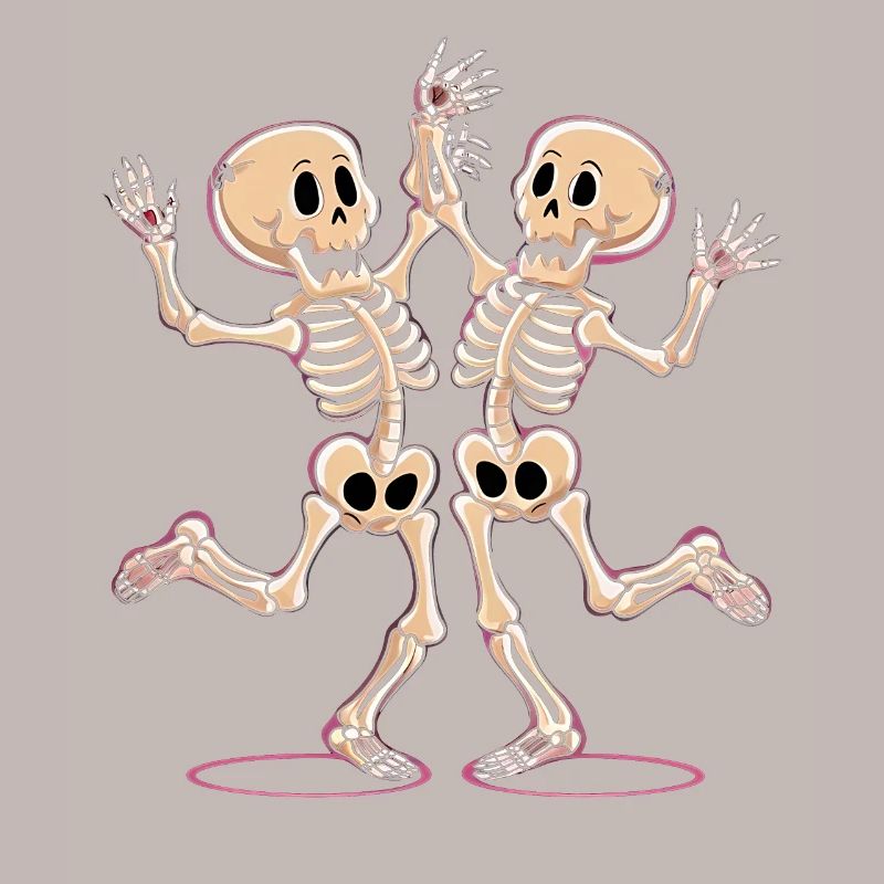 Figurines de squelette de danse joyeuse