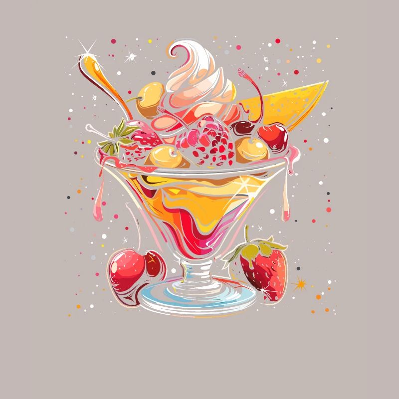 Graphique sundae à la crème glacée