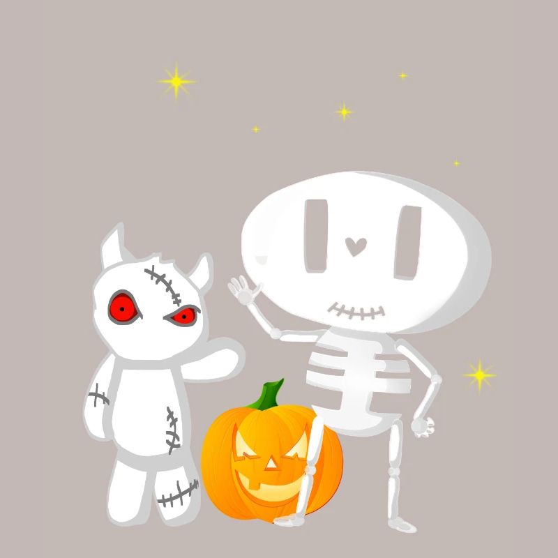 Halloweengesellschaft Gespenst und Monsterchen