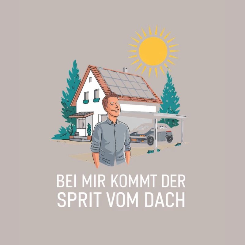 Strom vom Dach Solaranlage Solarenergie E-Auto