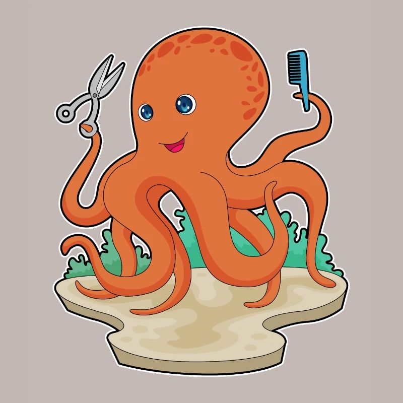 Octopus Coiffeur Ciseaux