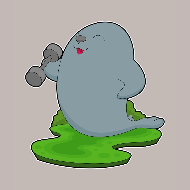 Seal Bodybuilder Dumbbell