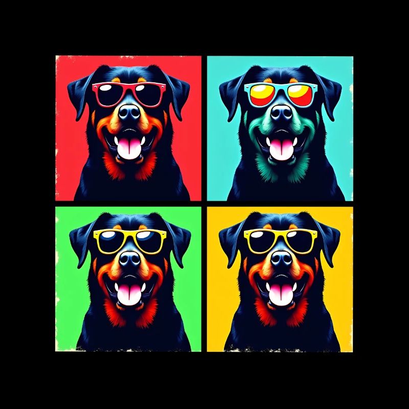 Rottie Pop Art, Bubba, Bear, Big Guy, Fuzzball
