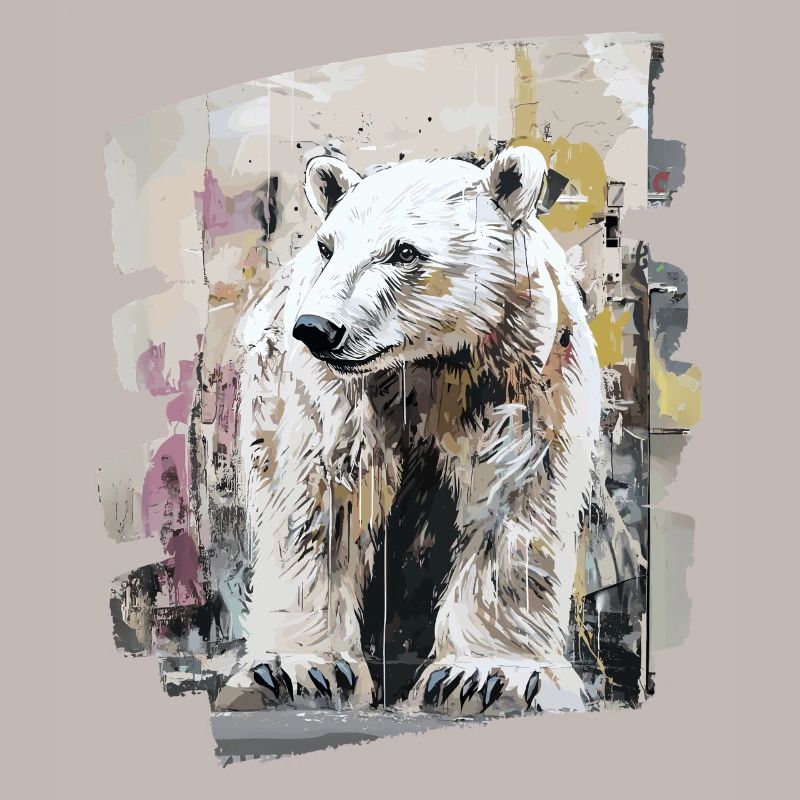 Eisbär Graffiti Sprayer