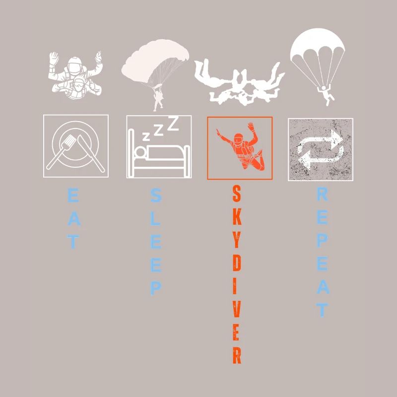 Illustration dynamique de silhouette de parachutiste