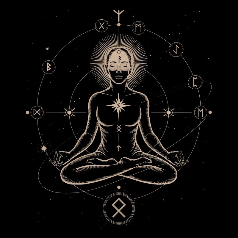 Runic Astral Alignment | Meditative Art Print