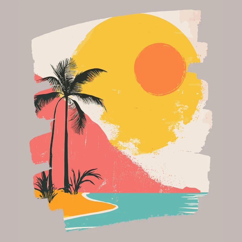 Summer Palm Tree Sunset