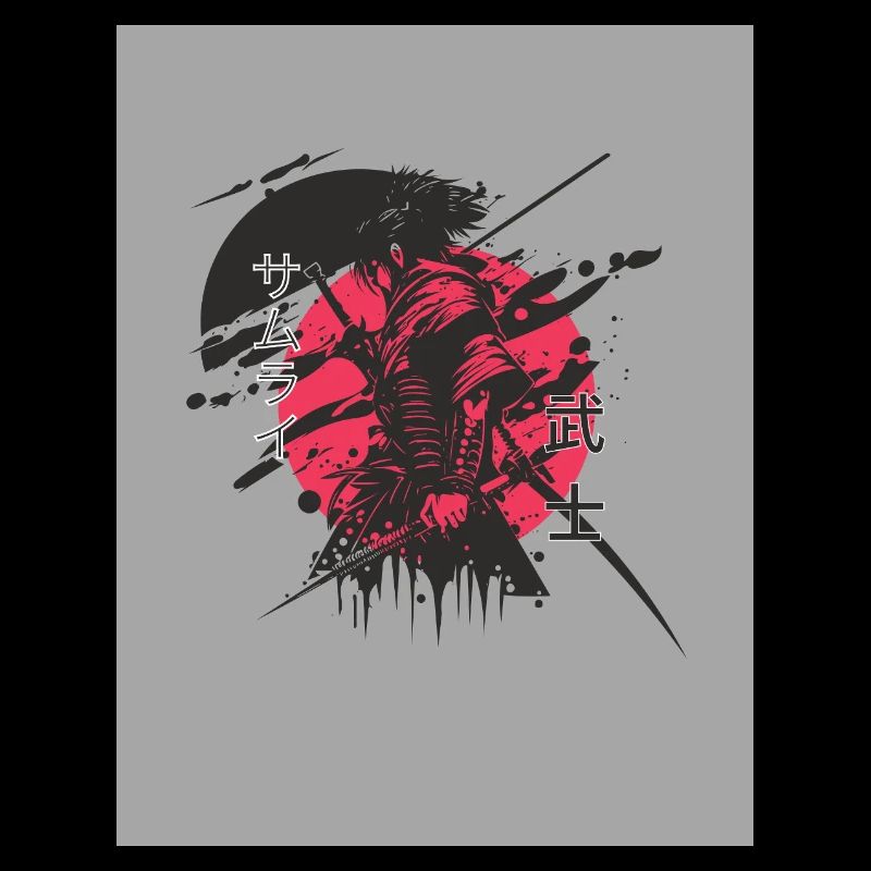 Red and black samurai