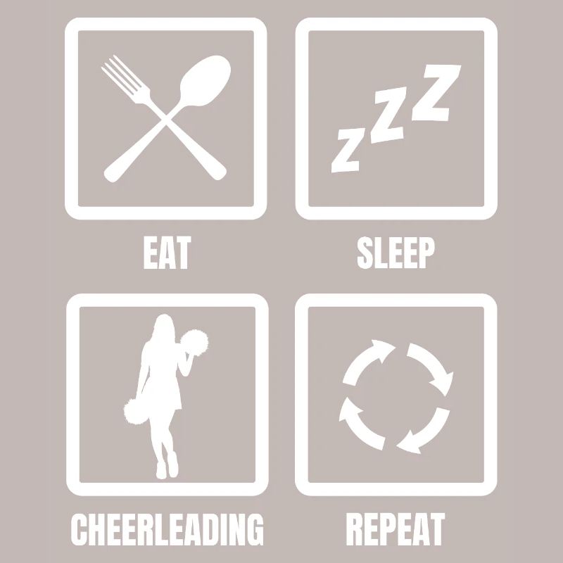 Manger dormir Cheerleading Répéter