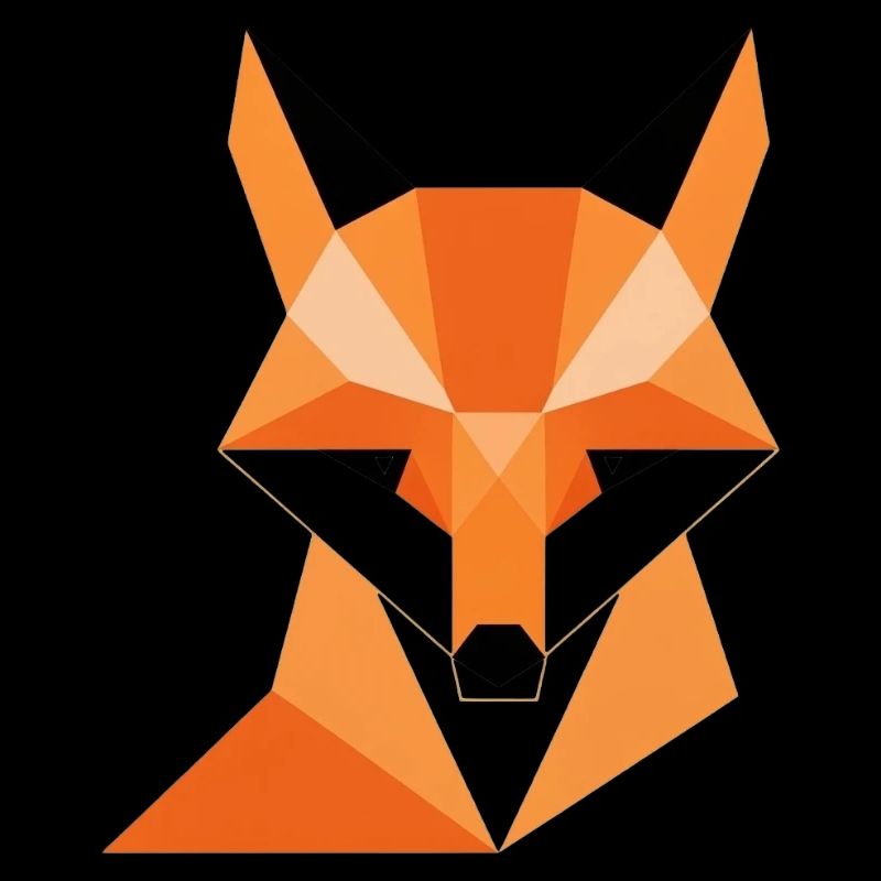 Geometric fox digital print