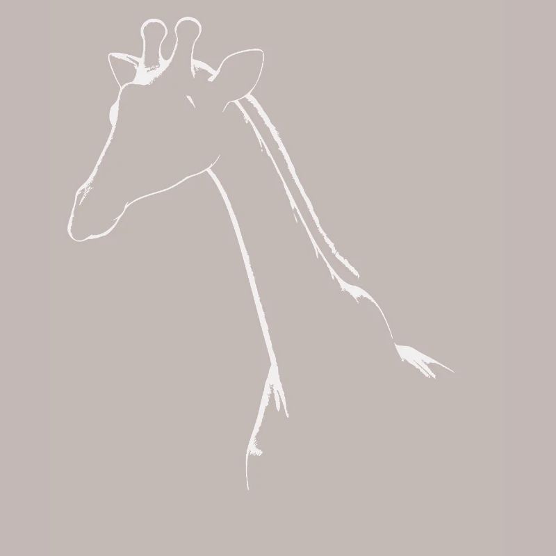 Simple Giraffe Silhouette Print