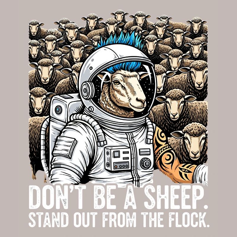 Ne sois pas un mouton - Astronaute Schaf Punk