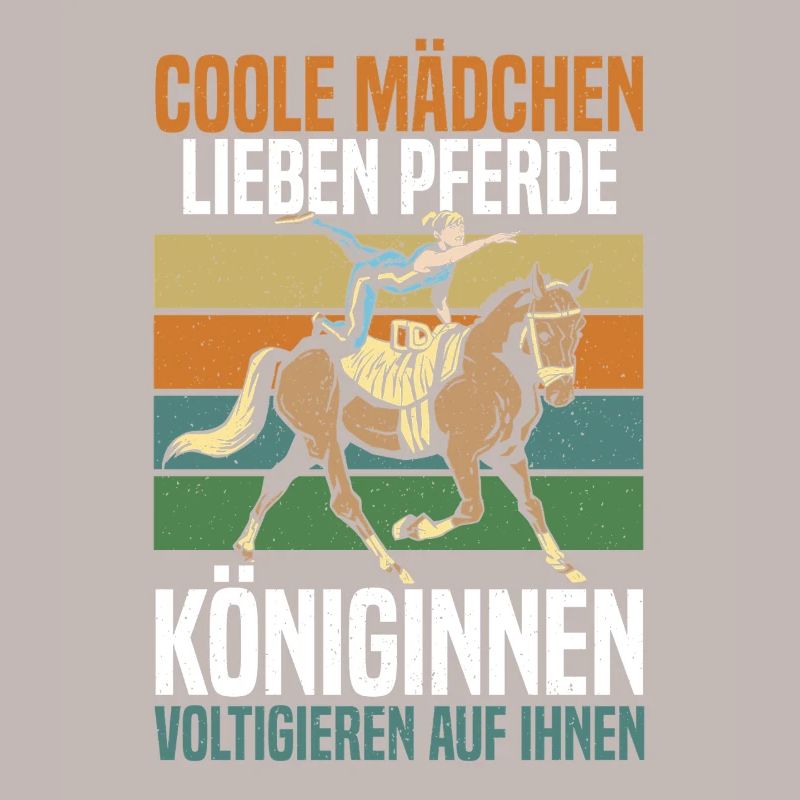 Coole Mädchen Voltigieren Reiten Pferd
